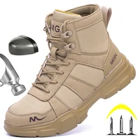 Lightweight Men Work Boots Indestructible Safety Shoes Steel Toe Shoes Puncture-Proof Sneakers Women Male Footwear Work Shoes
