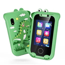 Children's Educational Musical Smartphone Toy with Dual Camera and Touchscreen (Green 02)
