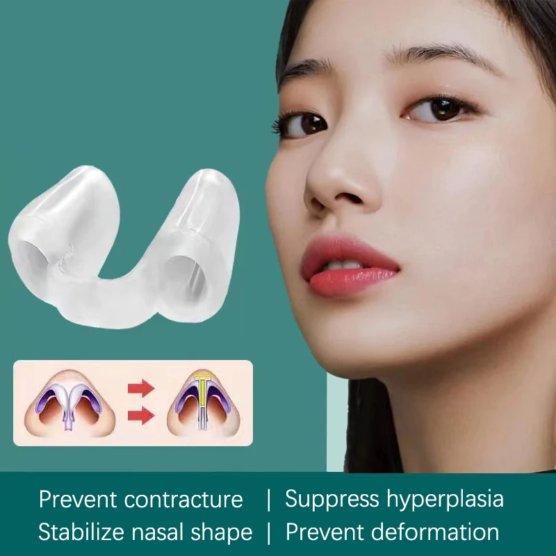 Rhinoplasty Nostril Support Postoperative Silicone Shaping Mold Crooked Nose Correction Fixator Nasal Wing Beauty Noseclip 1pc nose clip,nose shaper,nostril opener dilators