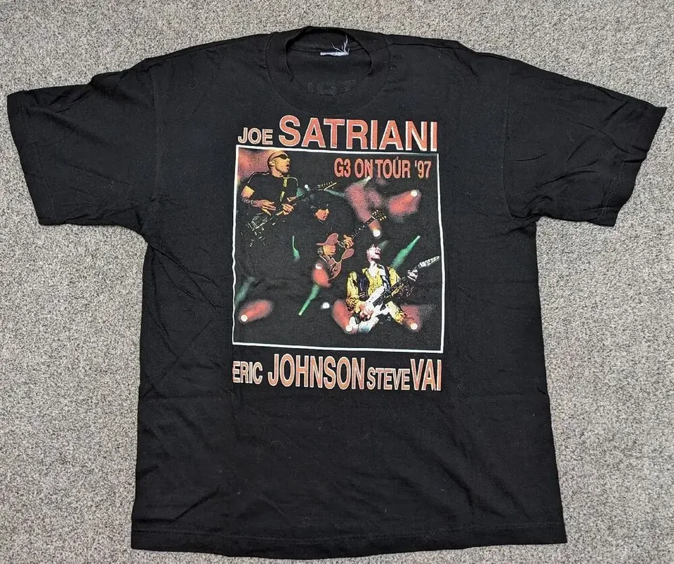90s G3 tour 1997 Tシャツ Joe Satriani ギタリスト 90s G3 tour 1997 Tシャツ Joe Satriani ギタリスト