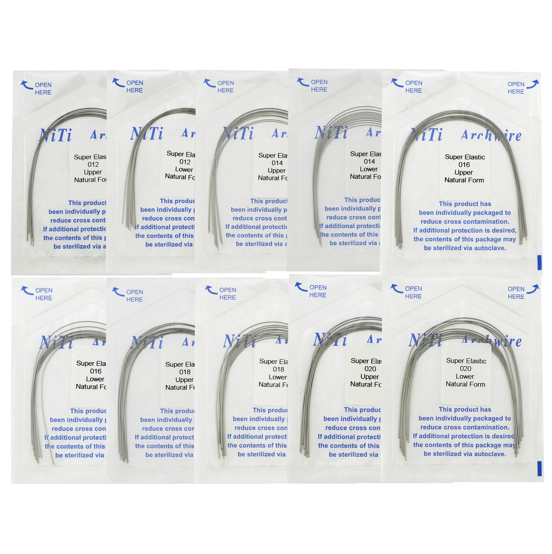 Fil Orthodontique Niti Arch Rond 0.012" - 0.020" - Neuf Pour Traitement Dentaire/ortho