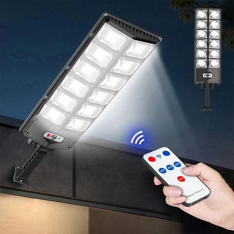Solar garden lights 600000 Lumens Solar Led Light Outdoor Lighting 990 LED Garden Lights Big Solar Panel Lamps Waterproof Motion Sensor Street Light