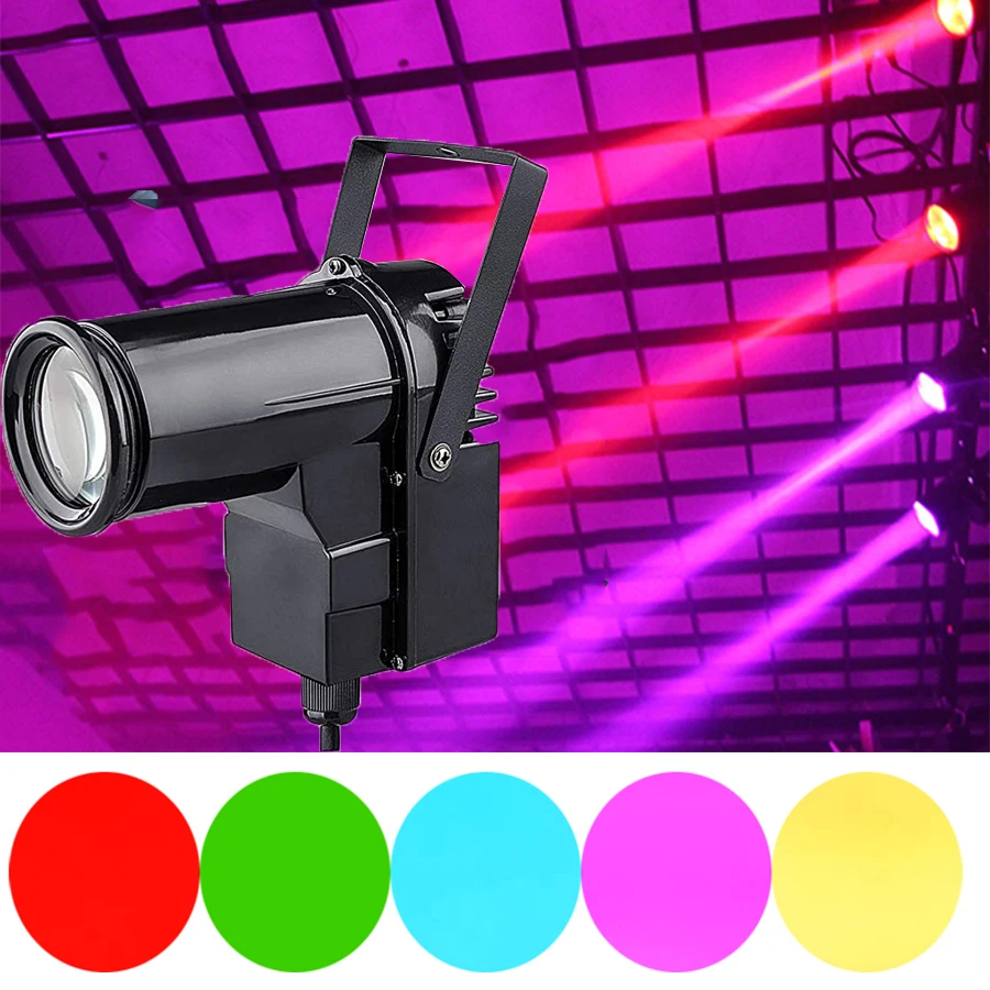 

10W RGBW LED Pinspot Lamps With DMX512 Narrow-Beam Pinspot Stage Light with EU US Plug For KTV Bar Club Party Disco Show