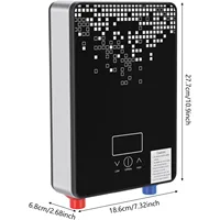 Chauffe-eau électrique instantané 3 en 1, 6,5 kW, température réglable jusqu'à 55°C ℃ Chauffe-eau sans réservoir résistant à la pression avec douchette, taille 19065285 mm pour évier, douche et baignoire 4