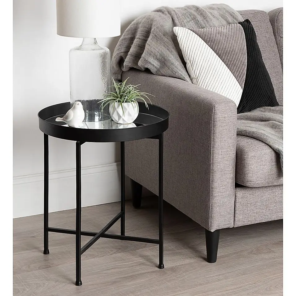 modern center table with iron legs high quality solid wood top hexagon shape coffee table acacia wood natural finish end