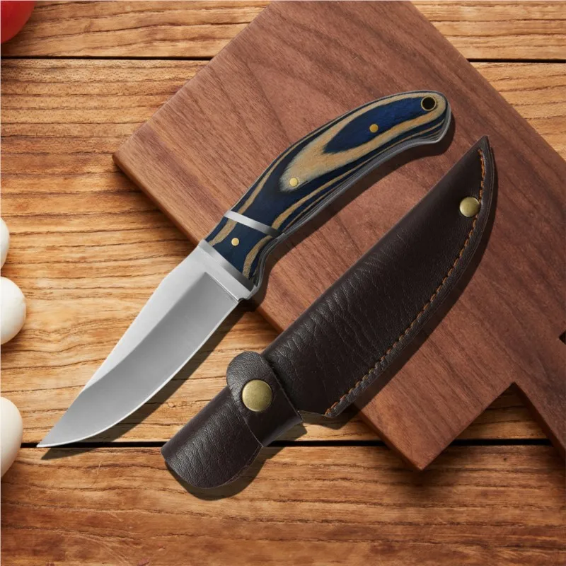 BlueWoodHandleBoningKnifePremiumKnifeDeboningKnifeChef