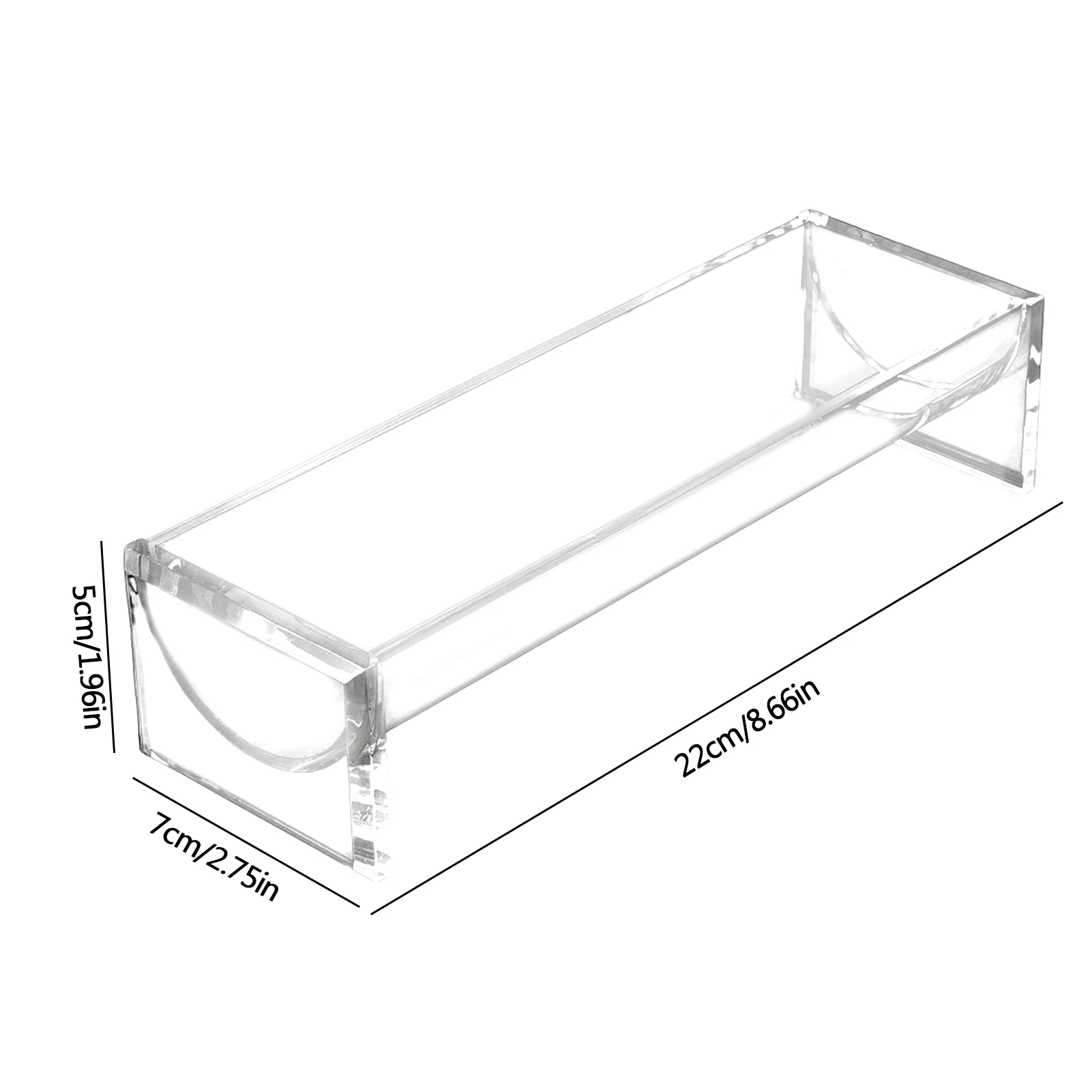 22x7x5cm Acrylic Serving Tray for Crackers&Appetizers Rectangular Party Snack Holder Non-Slip Food Display Stand Party Supplies cracker tray