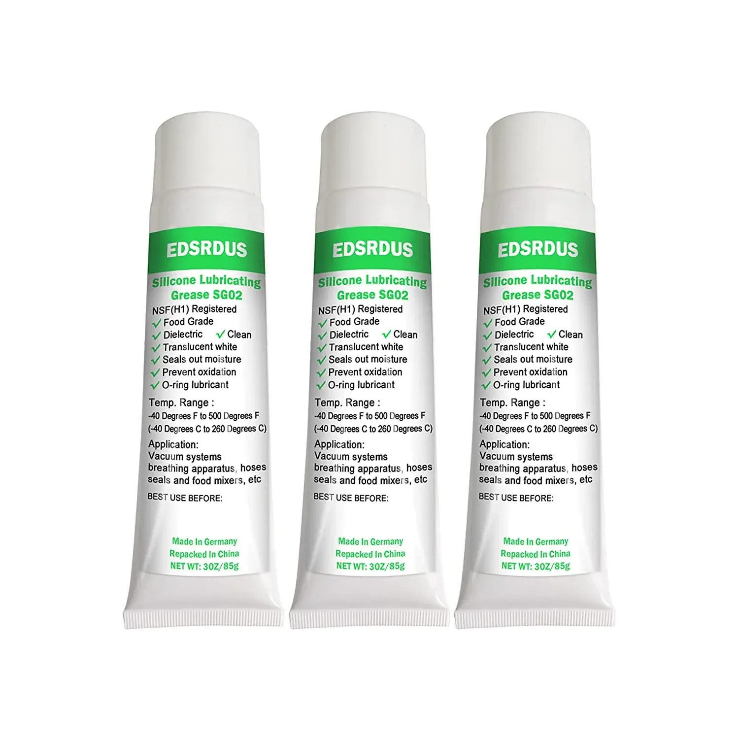 Edsrdus-silicone O-ring Lubrificante Sg02 Lubrificante de Grau Alimentar Limpo Dielétrico e Selos Umidade