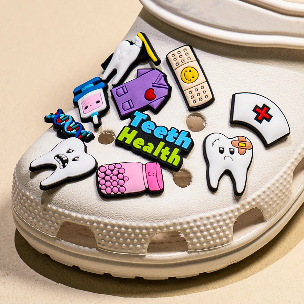 1pcs Medical Shoe Charms for Clog Accessories Girls Teeth Nurse