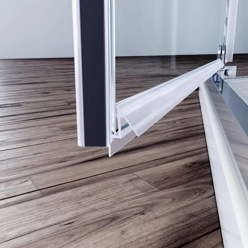 Neo-Angle Semi-Frameless Shower Enclosures Clear Glass Pivot Shower Door Chrome 36.5 in. W x 36.5 in. D x 72 in. 5