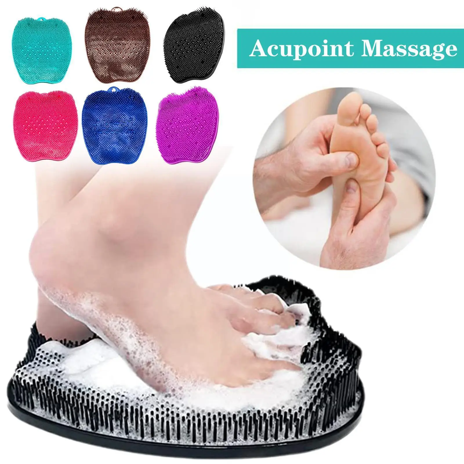 ShowerFootMassagerScrubberMatFootMassageCushionCalluses