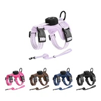 Escape-Proof Cat Harness with AirTag Holder Lightweight Reflective Adjustable Kitten Vest Harness for Outdoor Walking Active Cat 5