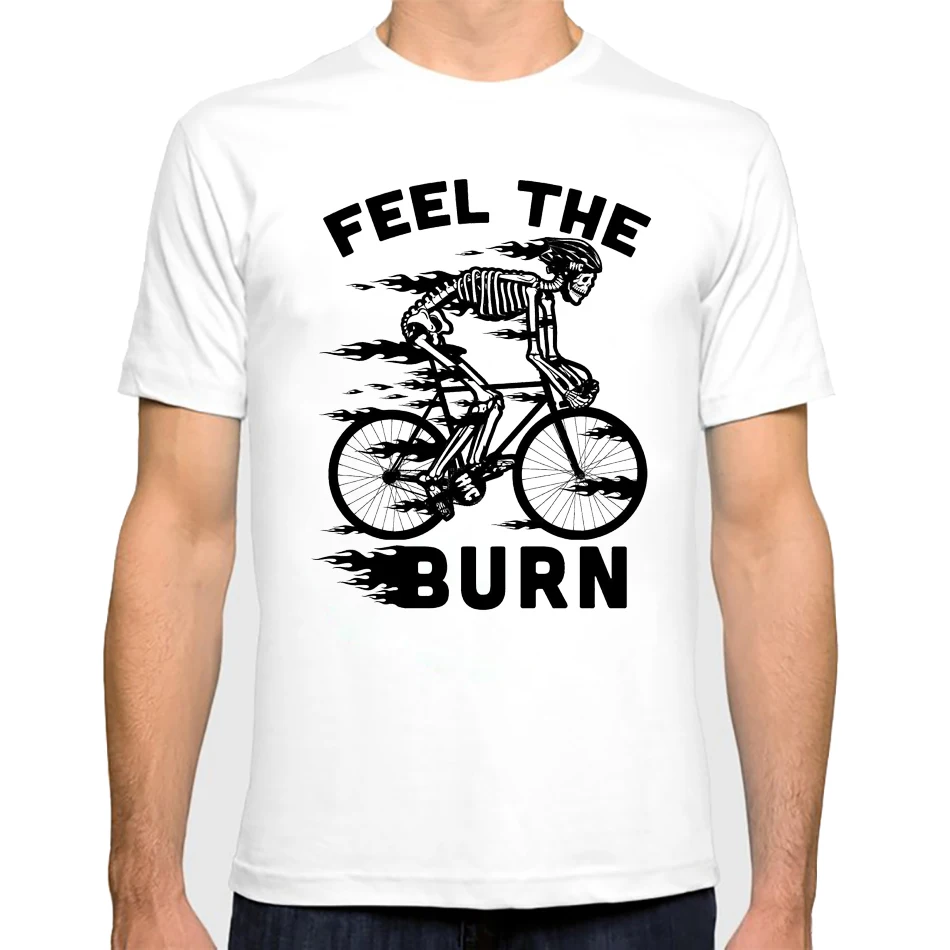 Sommer Mountainbike Kunst Klassisches T-Shirt Fixed Gear Fahrrad Grafikdesign Radfahren Druck Herren Sport Casual Tops Weiße T-Shirts – Detail 10