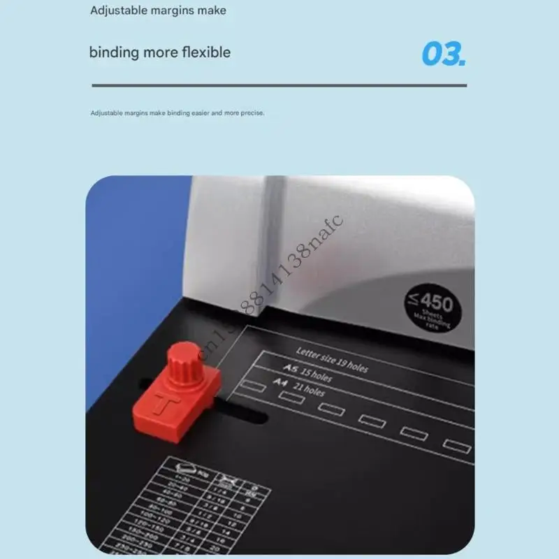 모든 594F를 갖춘 상업용 환경에서 정확하고 효율적인 문서 바인딩을 위한 21홀 전문 빗 바인딩 기계