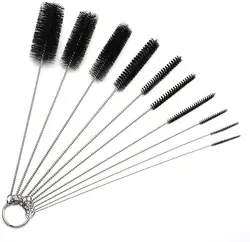 Nylon Multi-Functional Cleaning Brush Set for Versatile Applications (Black)