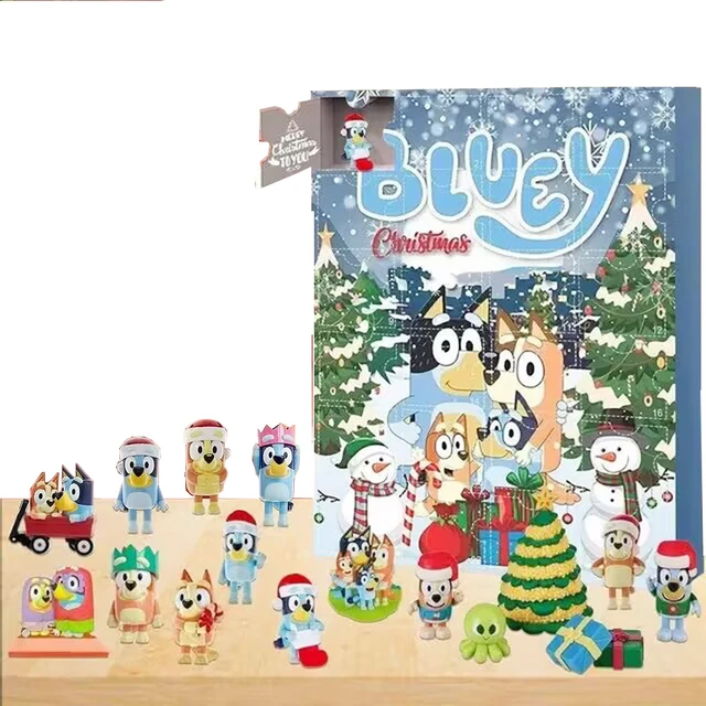 Cartoon Anime Bluey Family Action Figures Toys Pvc Collection