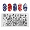 Christmas Nail Stamping Plates Santa Claus Stainless Steel Nail Stamp Image Stencils Nail Art Template Manicure Merry Christmas 5