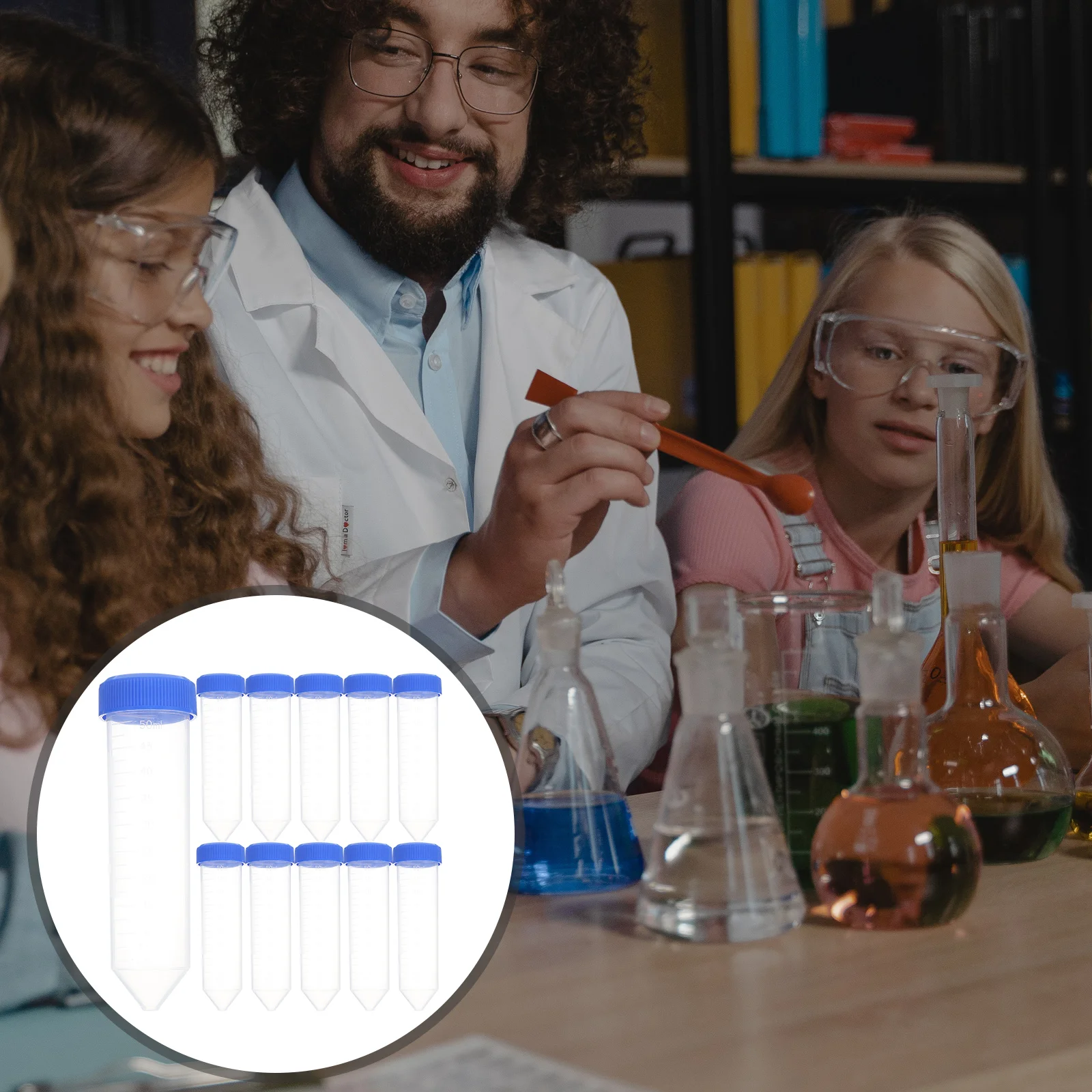 

50 шт., пробирка с винтовой крышкой, полипропиленовые конические трубки