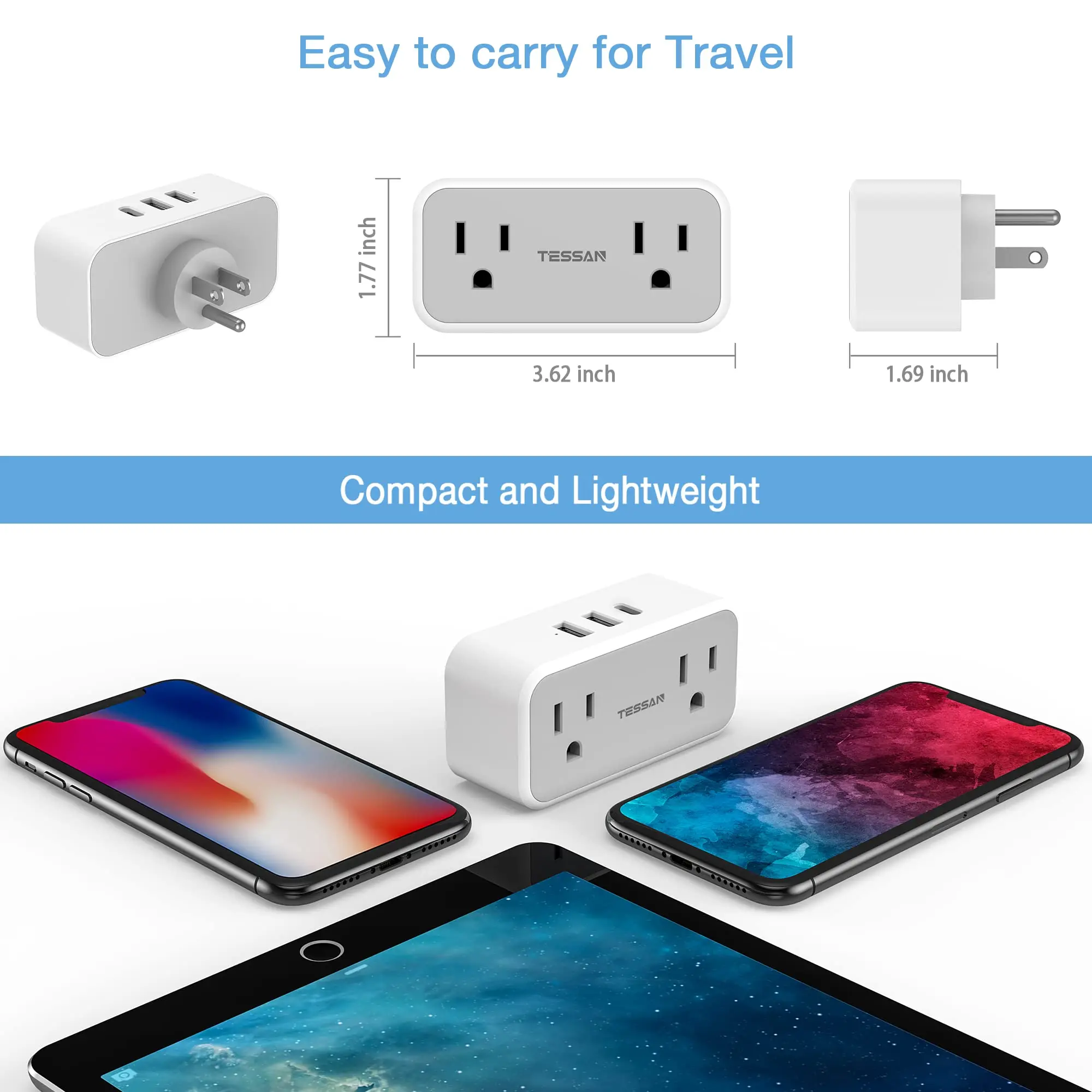 TESSAN-̱   ͽٴ, AC ܼƮ 2 , USB 3  (USB C 1 ), Ȩ ǽ  5  1 Ƽ ܼƮ   