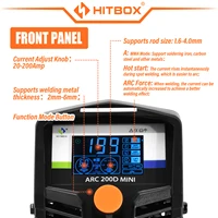 HITBOX 2 IN 1 ARC Tig Welding Machine, 220V 140A Stick Welder with Synergic Control, Mini Welder with LCD Digital Display 2