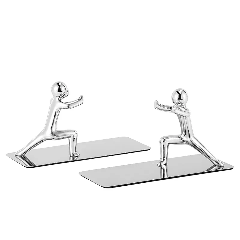 Book Organizer Book Holder Book Stand Creative 2PCS Golden Boy Bookends Book Stand Holder Bookshelf Desktop Organizer Office Accessories Stationery