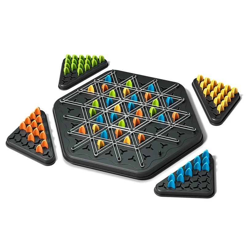 Chain Triangle Chess Game Triggle Rubber Band Game Educational Interactive Battle Set board game board game toy brain learning toys
