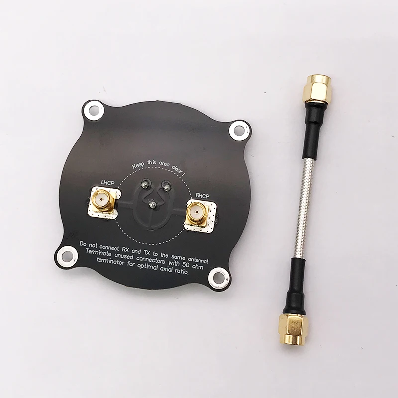 Antenne patch 5.8GHz 9.4dBi triple alimentation FPV Fatshark