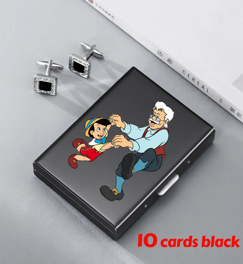Pinocchio Visitenkartenetui, RFID-Kreditkartenetui, Edelstahl, Ausweis, 10-Karten-Etui, schlankes Metall-Geldbörse – Detail 20