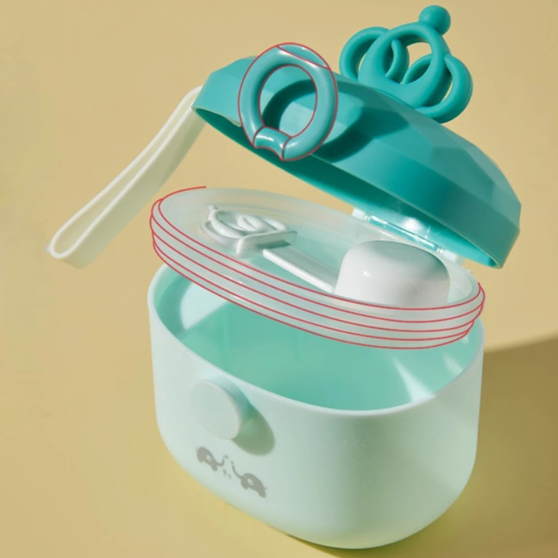 Portable Baby Food Storage Box Cartoon Infant Milk Powder Box Essential Cereal Toddler Snack Container Baby Food Accessories