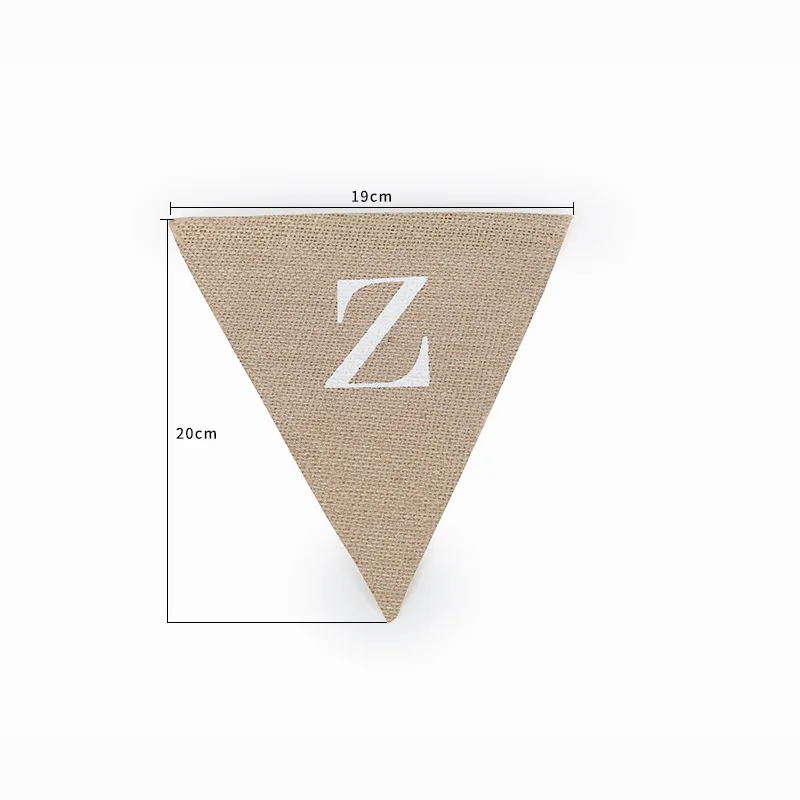 Party Decorations Party Flag Letter A-Z Diy Personalize Jute Burlap Bunting Banner Flags Candy Bar Wedding Decoration Baby Shower Supplies