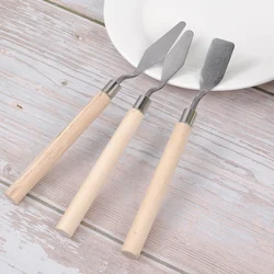 3 pcs Gouache Pigment Mixing Tool Scraper Acrylic Oil Painting Shovel Tool Texture Tool Pick Tip Head Round Head Flat Head Art