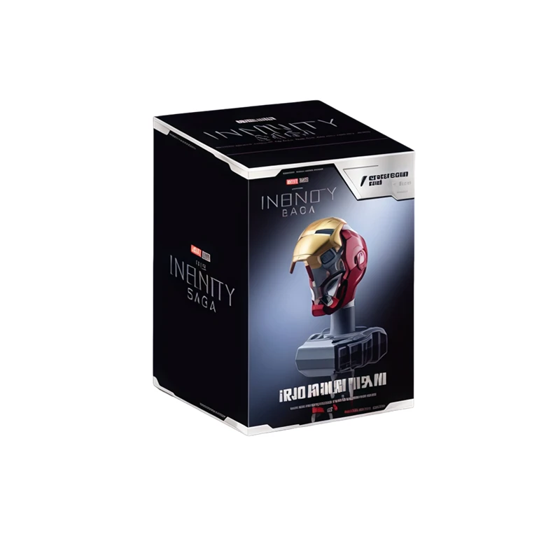 Marvel Iron Man Blind Box Toy Head Sculpture Assembly Series Figurines Models Anime Peripheral Desktop Ornaments Christmas Gift