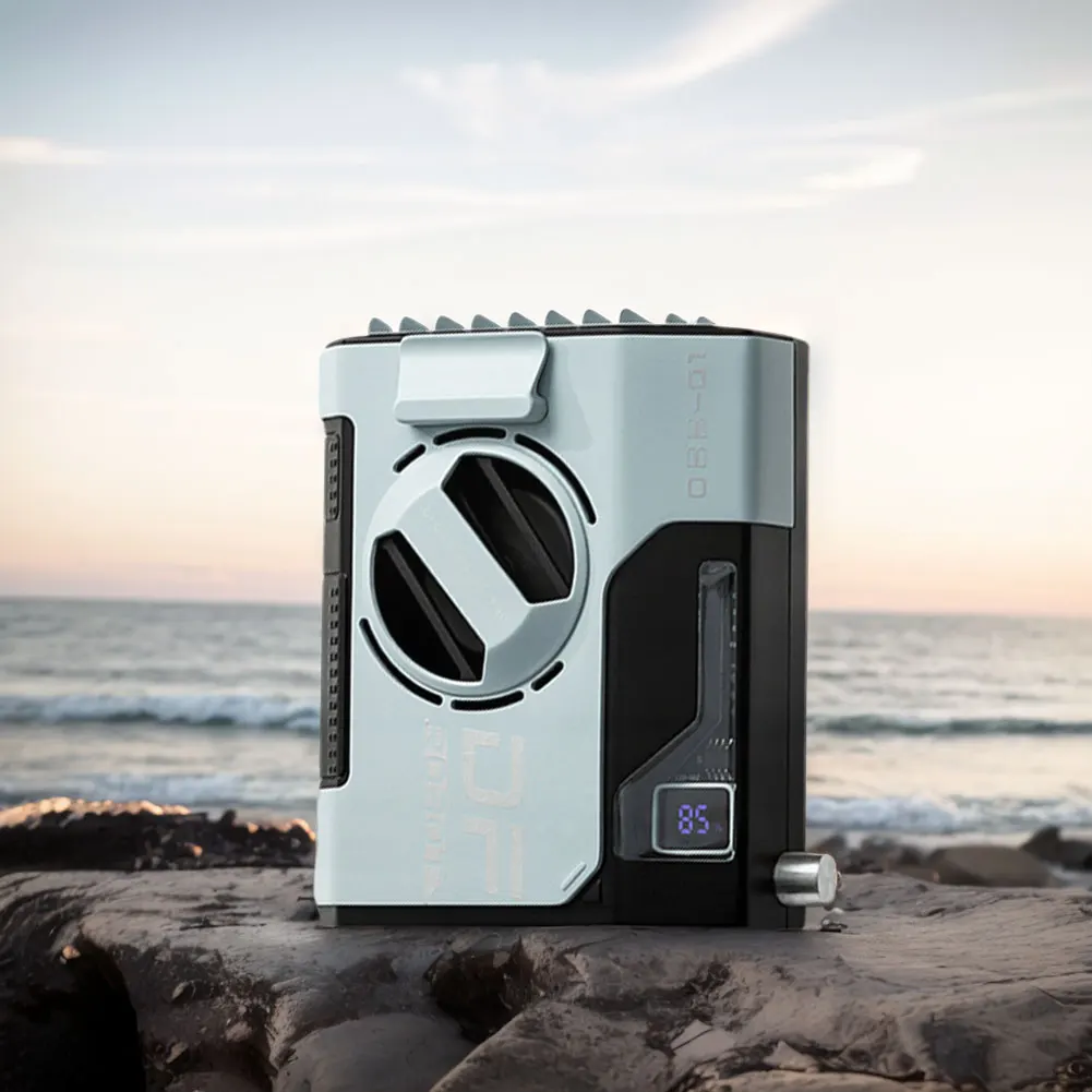 Portable Fan 10000mAh Powerful Rechargeable Mini Waist With 5 Speeds Strong Wearable Clip Belt Fan for Outdoor Traveling Fishing