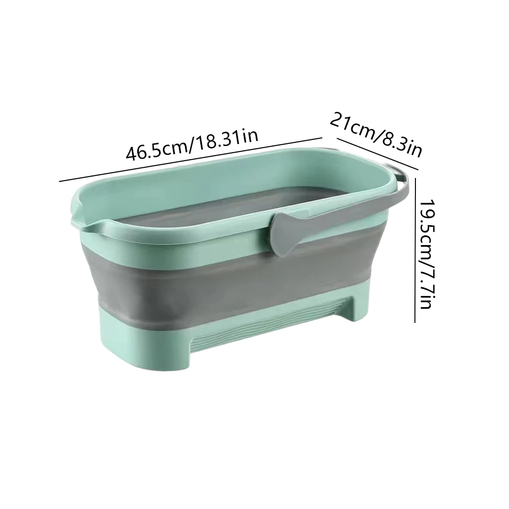Rectangular Handy Baskets with Handle Plastic Washing Basin Large Capacity Portable Washing Tub Anti-Slip Home Cleaning Supplies