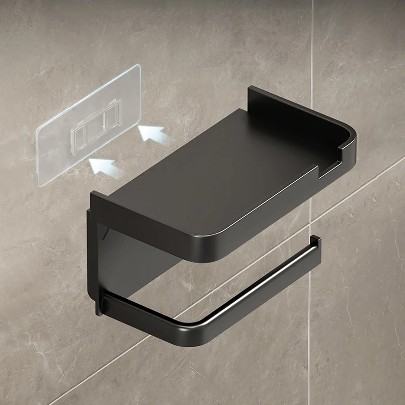 Toilet Paper Rack Bathroom Roll-Free Punch-Free Storage Rack Toilet Paper Placement Paper Tube Storage