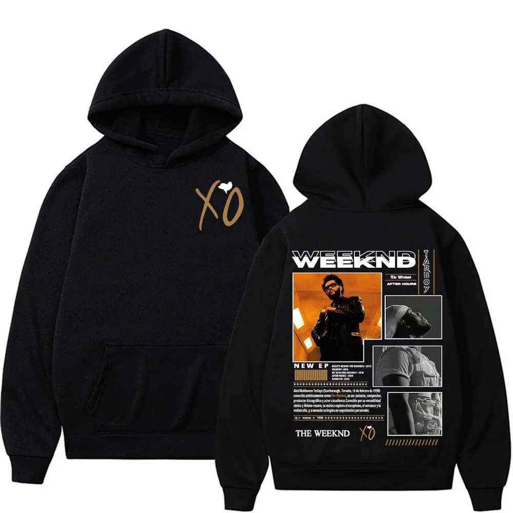 Retro The Weeknd After Hours Album Pattern Hoodie 2026 Autumn_Winter Men's Women's 90s Hip Hop Casual Comfortable Cotton Hoodie
