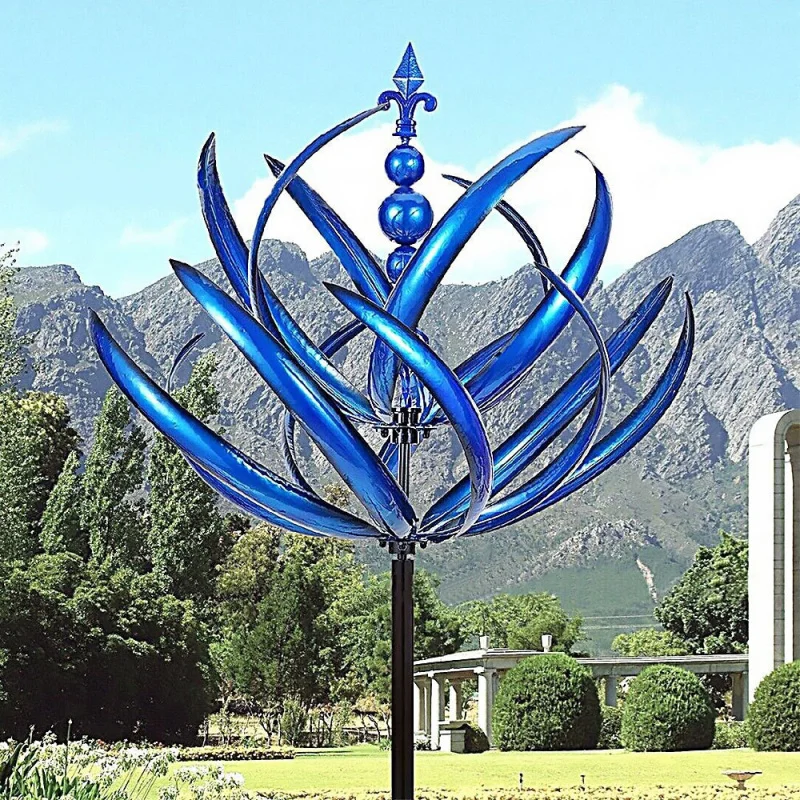 Charming Metal Windmill Durable Iron Halo Design for Outdoor Garden & Courtyard Decor Windmill