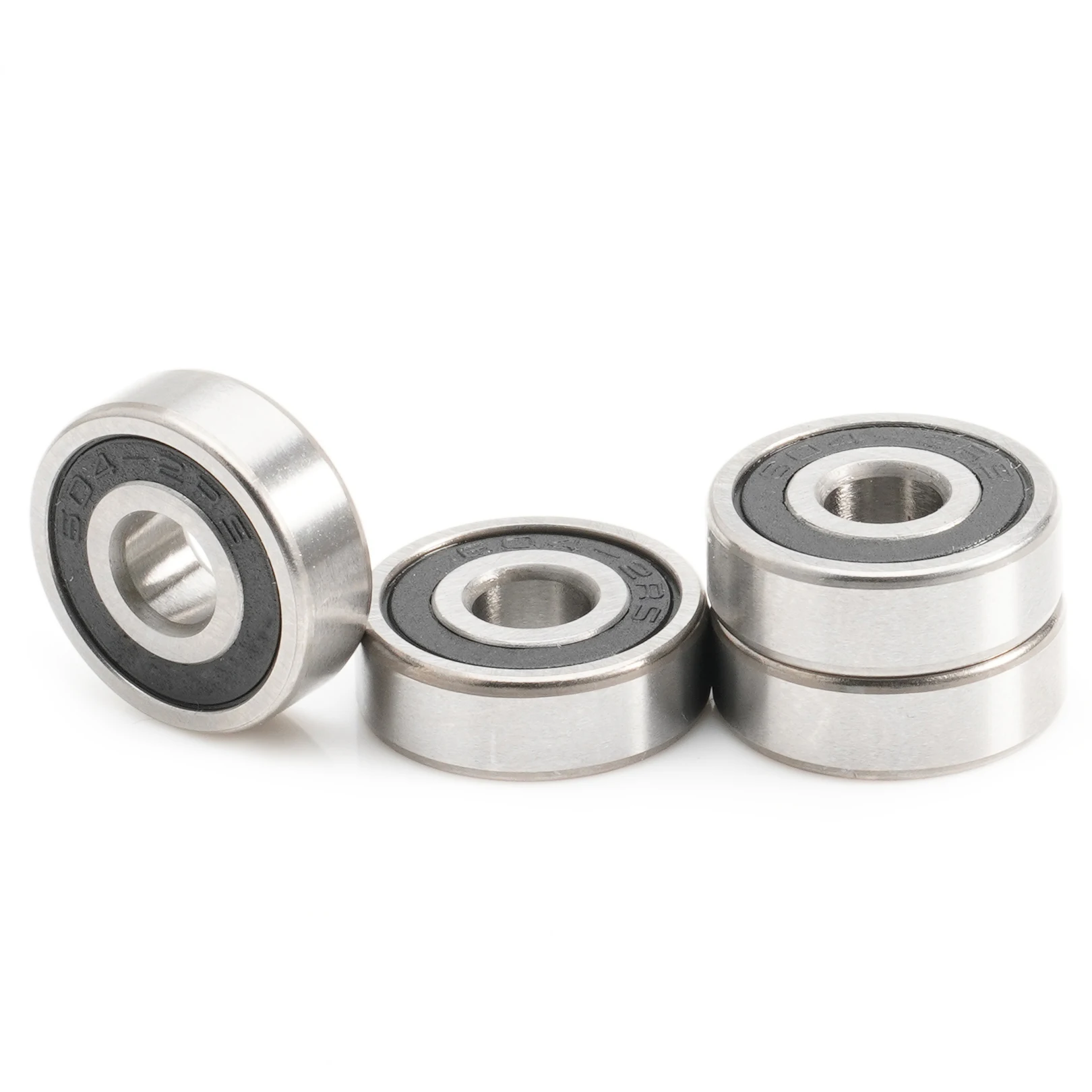 10PC 604RS Bearing ABEC-1 10PCS 4x12x4 mm Miniature 604 2RS Steel Roller Skate Scooter Parts Miniature Deep Groove Ball Bearing