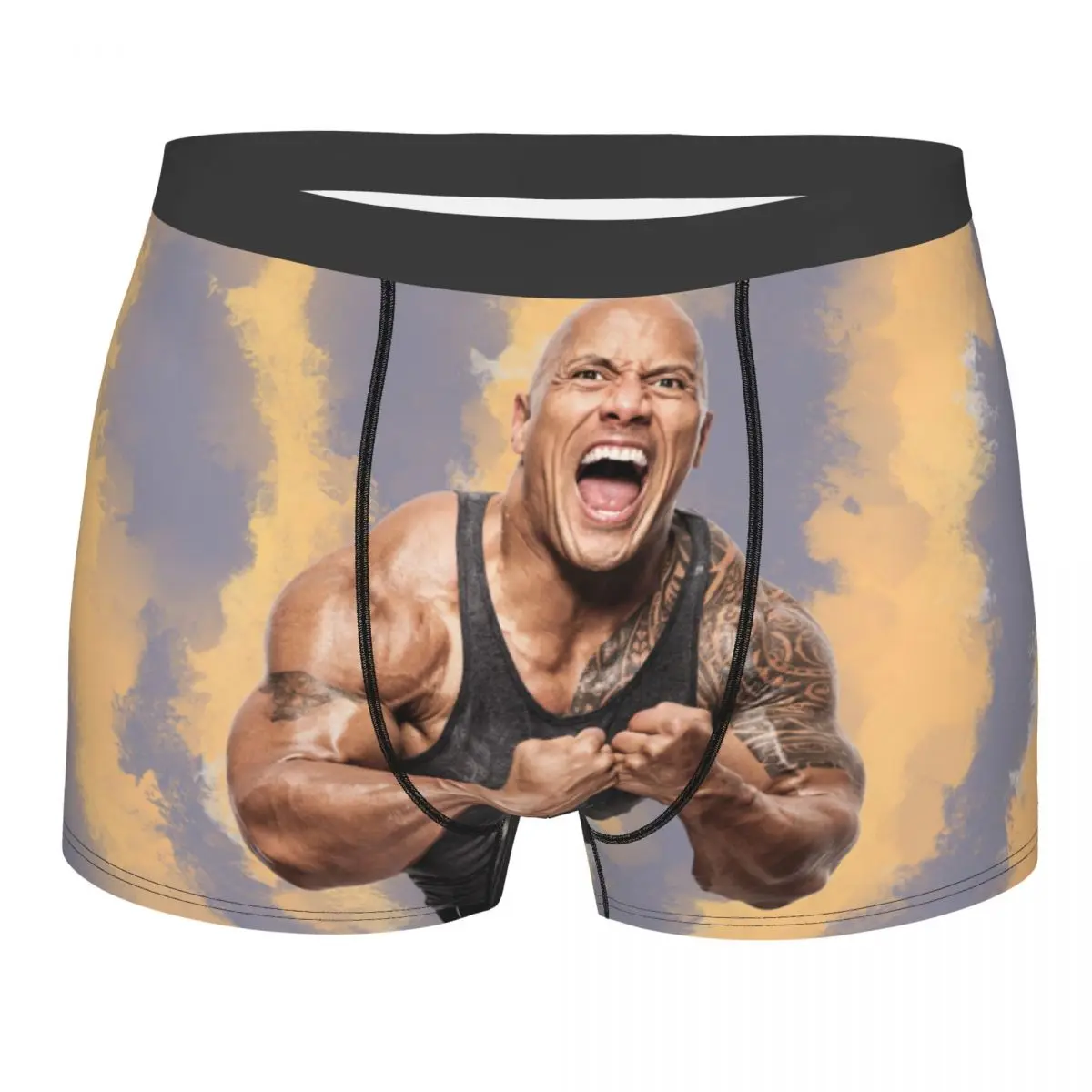 

Dwayne The Rock Johnson Meme Underwear Male Sexy Print Customized Boxer Shorts Panties Briefs Soft Underpants