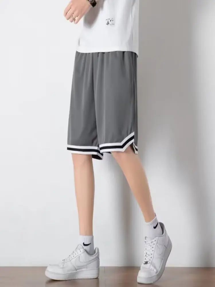 Basketball shorts for men's summer sports training in 2024, casual loose and breathable pants, American five point shorts 6