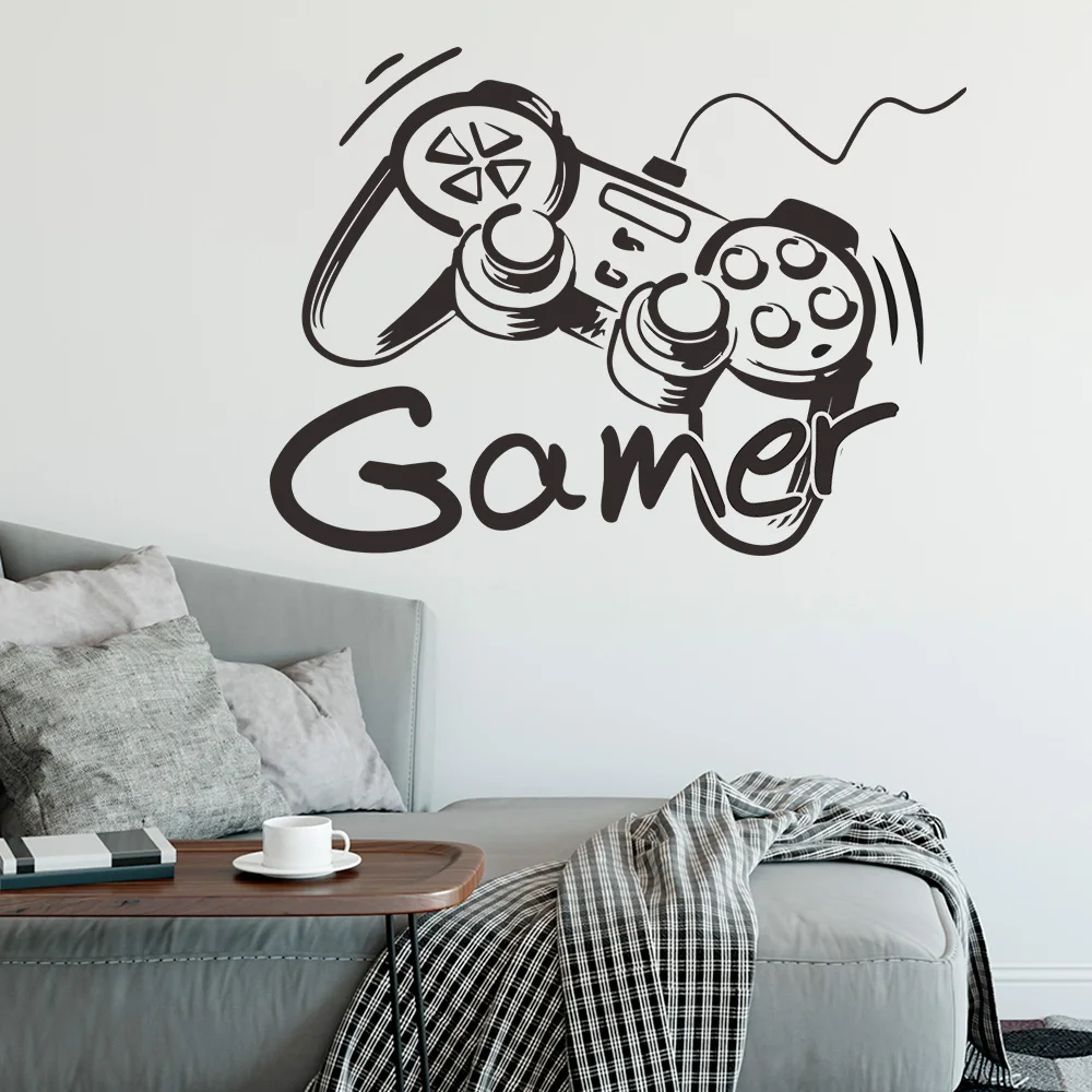 Game Zone Controllers Wall Decal Vinyl Art Home Decor Gaming Room Gamer  Video Game Sticker Removable Wallpaper Mural AB30 - AliExpress