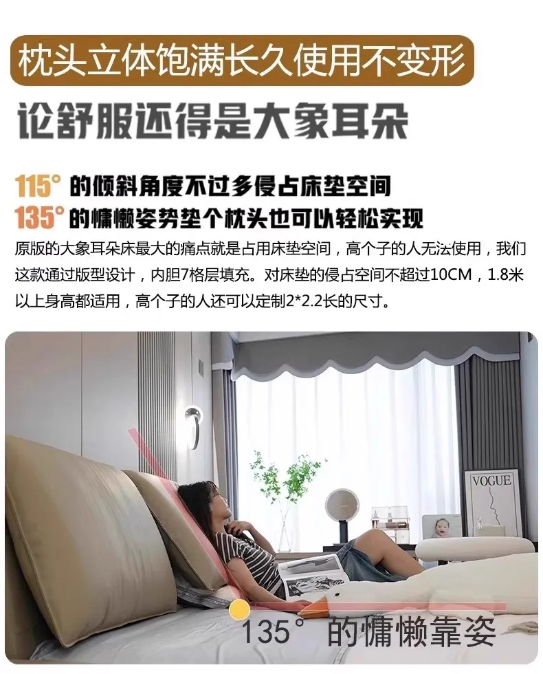 Modern Levitation Genuine Leather With Lamp Double Bed 2 People Full Size Bed Frame 150x200 180x200 Cm Beds Bedroom Furniture