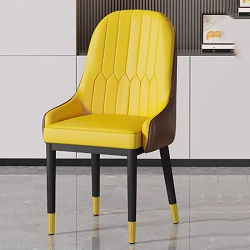 

Yellow Modern Dining Chairs Nordic Student Living Room Mobile Dining Chair Hotel Kitchen Cadeiras De Jantar Home Furniture