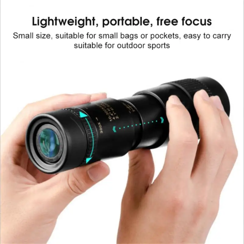 Telescopic Zoom Monocular Telescope 10 300X40 High power Telescope Professional HD Night Vision