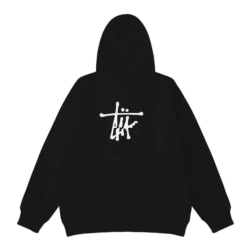 Japanese Trendy Brand Letter Printing Men's and Women's Pure Cotton Hoodie Trendy Fashion Outdoor Sports Crew Neck Sweater