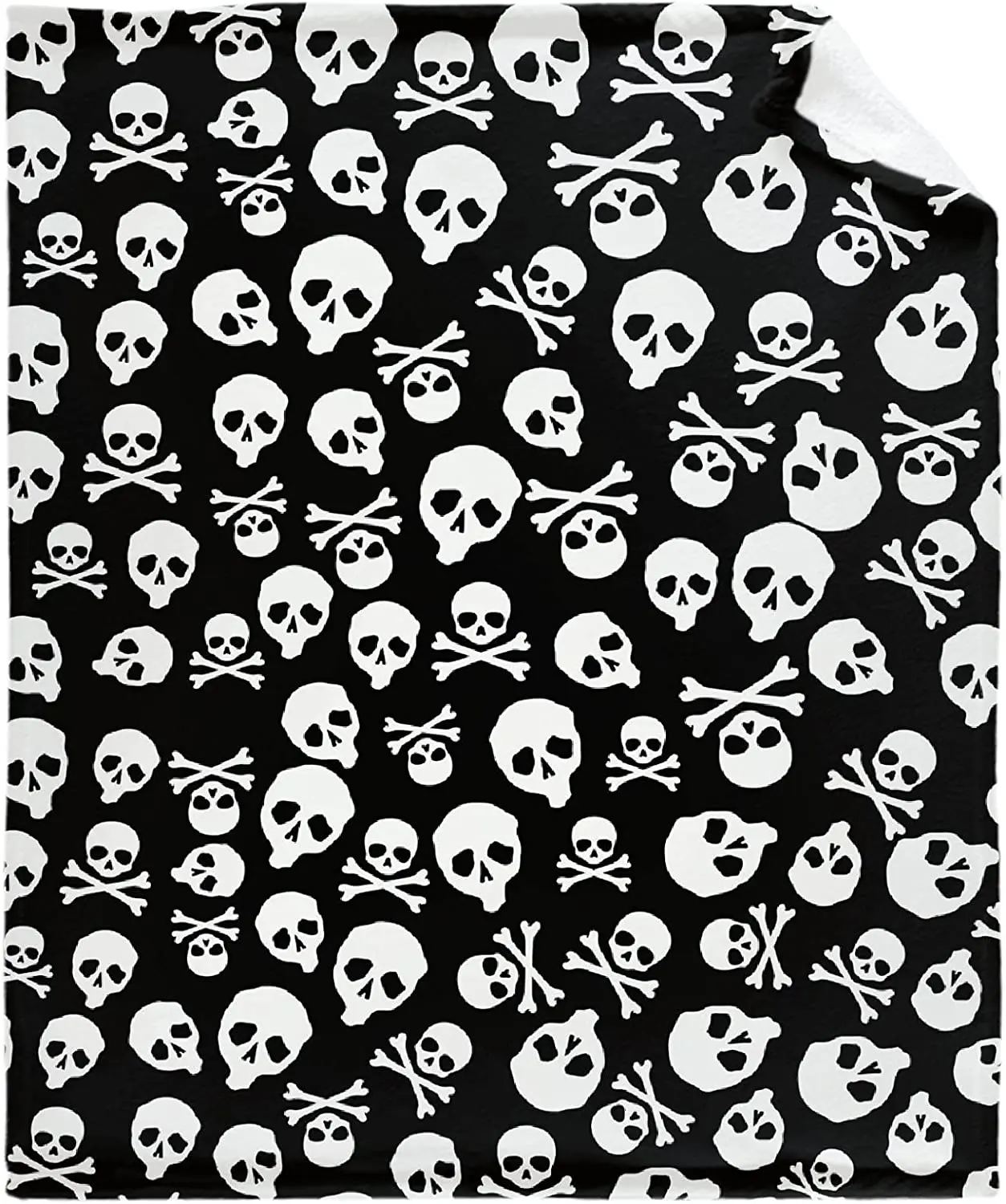 

Halloween Skull Bones Throw Blanket, Super Soft Blanket for Gifts, Plush Lightweight Fuzzy Cozy Blanket, Microfiber for Couch an