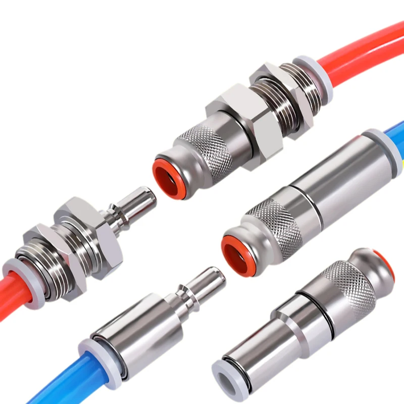 ข้อต่อเร็วแบบล็อคตัวเองยี่ห้อ AFR รุ่น KK2P ตัวผู้ และ KK2S ตัวเมีย ขนาดท่อ 04 06 ข้อต่อเร็ว KK2P-04H KK2S-06H KK2P-04E 1