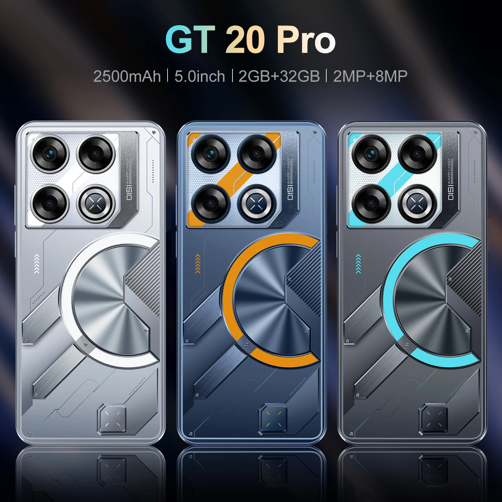 FUFFI-GT20 Pro,Smartphone Android,5.0 inch,2+32GB ROM,Dual SIM,2500mAh,Mobile phones,Dual SIM,Google Play Store,Cellphones 3