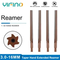 YIFINO 1: 50 Straight Groove Hand Reamer  High Speed Steel Conical Pin Extended Reamers 3.0-16.0mm For Wood Aluminium Alloy 1