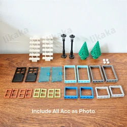 Urban Adventure Building Block Set - Creative DIY Architecture Kit (Blue parts)